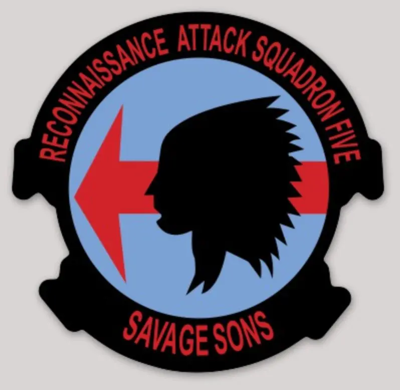 Officially Licensed Us Navy Rvah-5 Savage Sons Squadron Sticker 1