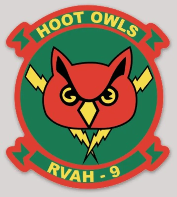Officially Licensed Us Navy Rvah-9 Hoot Owls Squadron Sticker 1