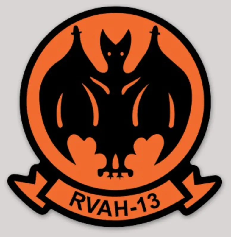 Officially Licensed Us Navy Rvah-13 Bats Squadron Sticker 1