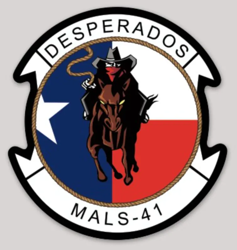 Officially Licensed Usmc Mals-41 Desperados Sticker 1