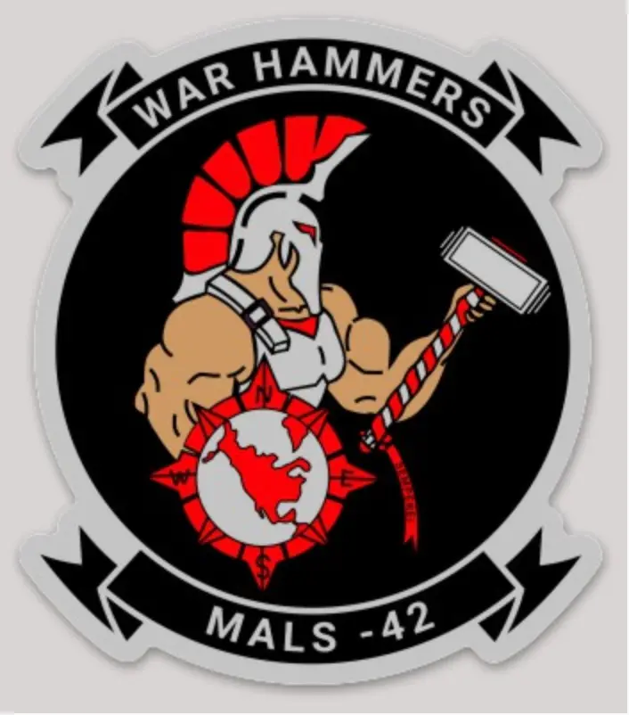 Officially Licensed Usmc Mals-42 Warhammers Sticker 1