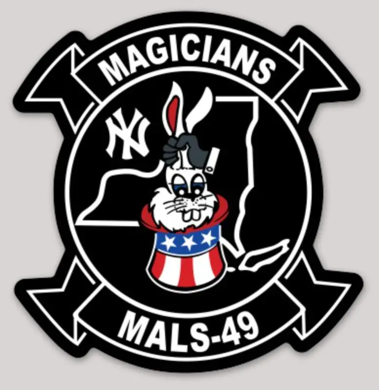 Officially Licensed Usmc Mals-49 Magicians Sticker 1