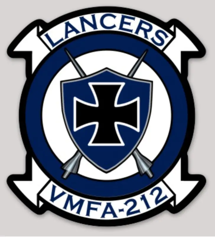 Officially Licensed Usmc Vmfa-212 Lancers Sticker 1