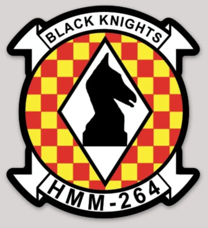 Officially Licensed Usmc Hmm-264 Black Knights Sticker 1