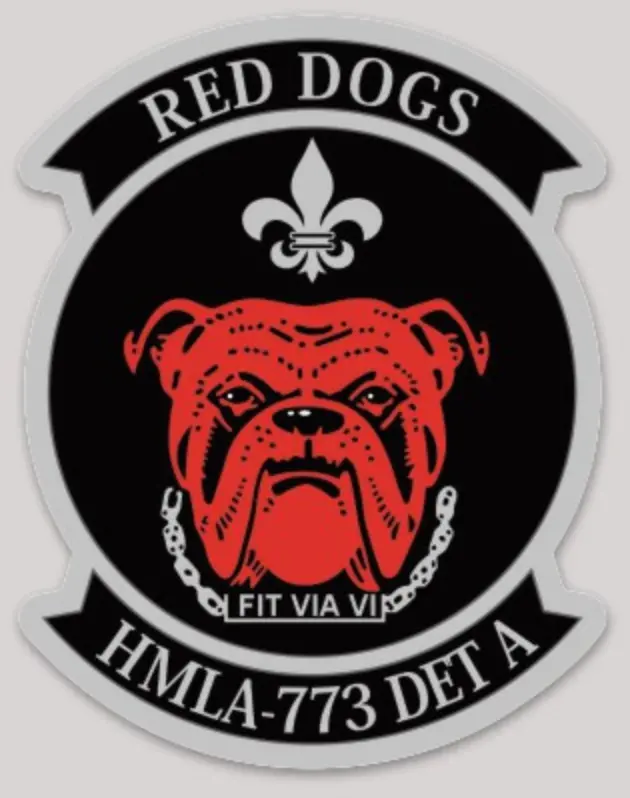 Officially Licensed Usmc Hmla-773 Det A Red Dogs Squadron Sticker 1