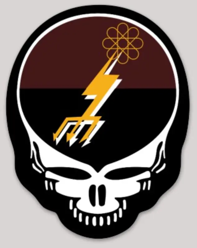 Officially Licensed Us Navy Vaq-133 Wizards Dead Head Sticker 1