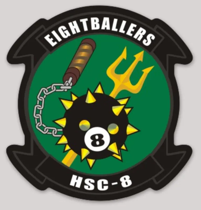 Officially Licensed Us Navy Hsc-8 Eightballers Sticker 1