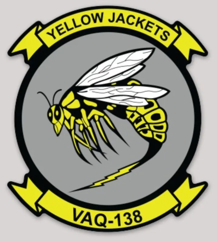 Officially Licensed Us Navy Vaq-138 Yellow Jackets Squadron Sticker 1