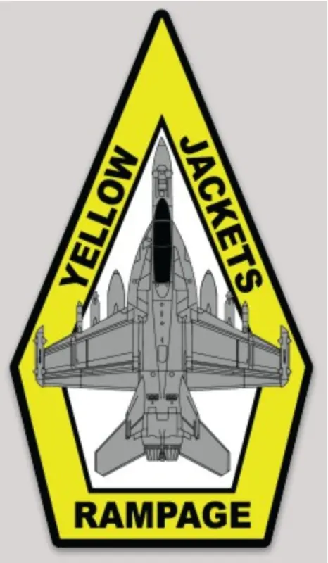 Official Vaq-138 Yellow Jackets E/A-18 Sticker 1