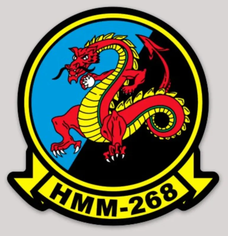Officially Licensed Hmm-268 Red Dragons Sticker 1