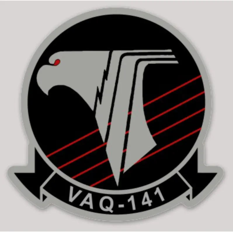Officially Licensed Us Navy Vaq-141 Shadowhawks Squadron Stickers 1