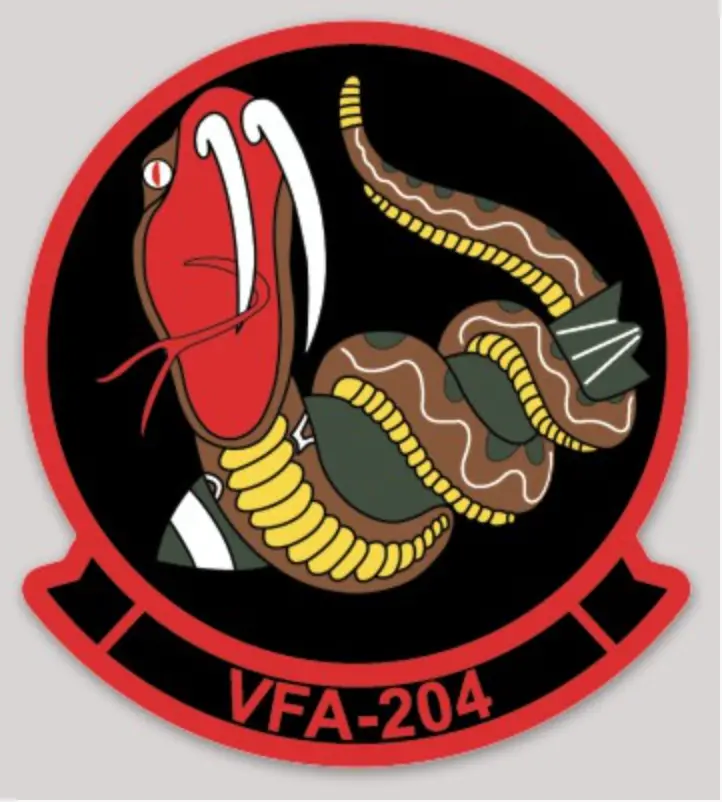 Officially Licensed Us Navy Vfa-204 River Rattlers Squadron Sticker 1