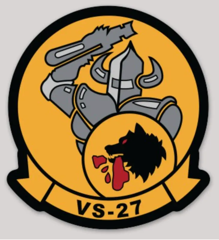Officially Licensed Us Navy Vs-27 Seawolves Sticker 1