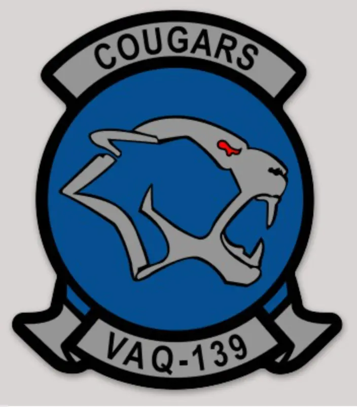 Officially Licensed Us Navy Vaq-139 Cougars Stickers 1