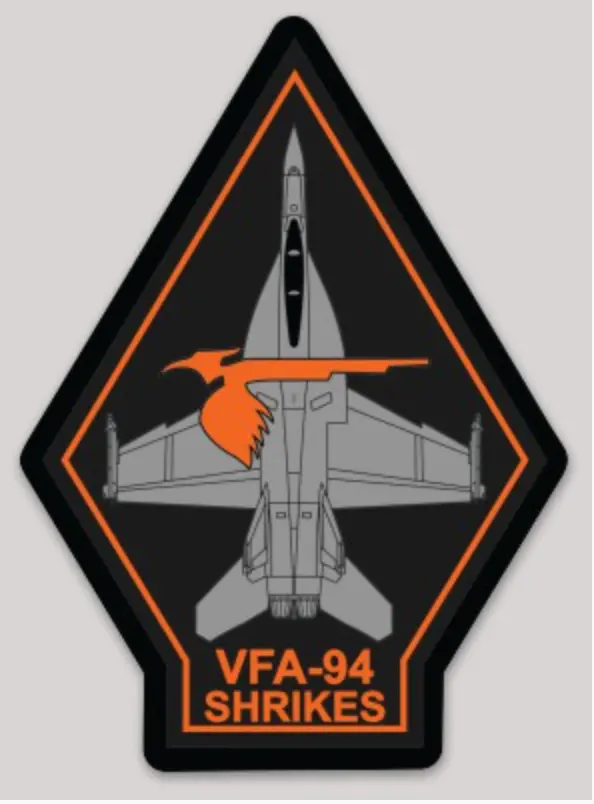 Officially Licensed Us Navy  Vfa-94 Shrikes F-18 Squadron Sticker 1