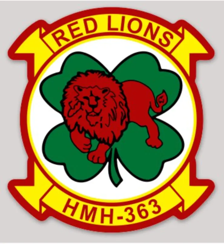 Officially Licensed Hmh-363 Red Lions Sticker 1