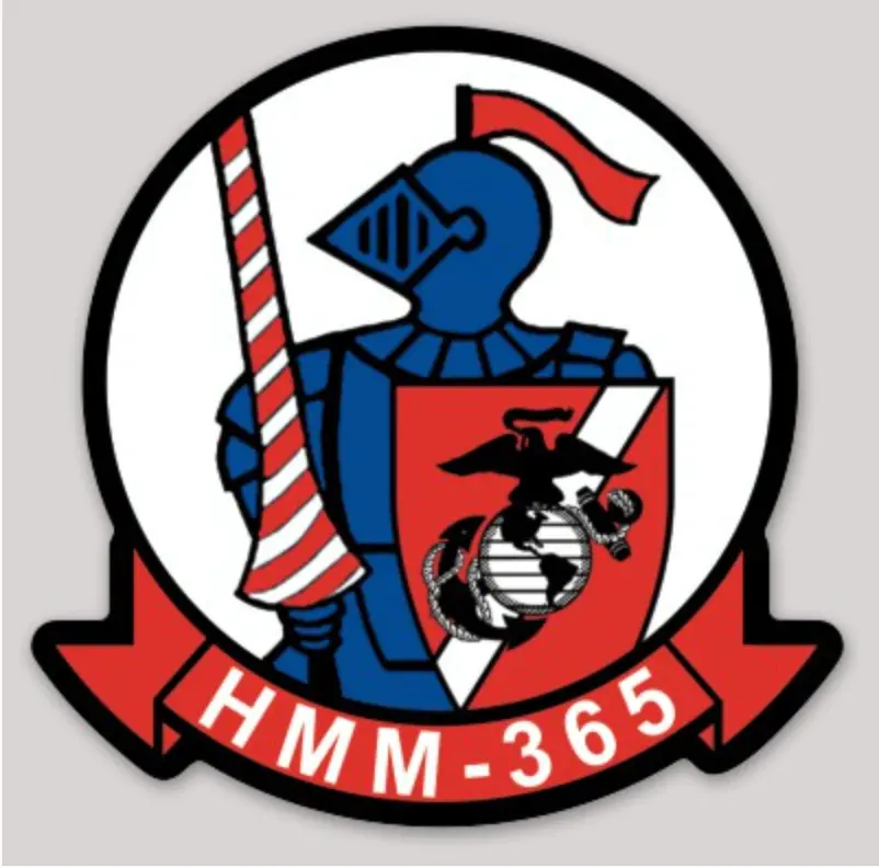 Officially Licensed Usmc Hmm-365 Blue Knights Sticker 1
