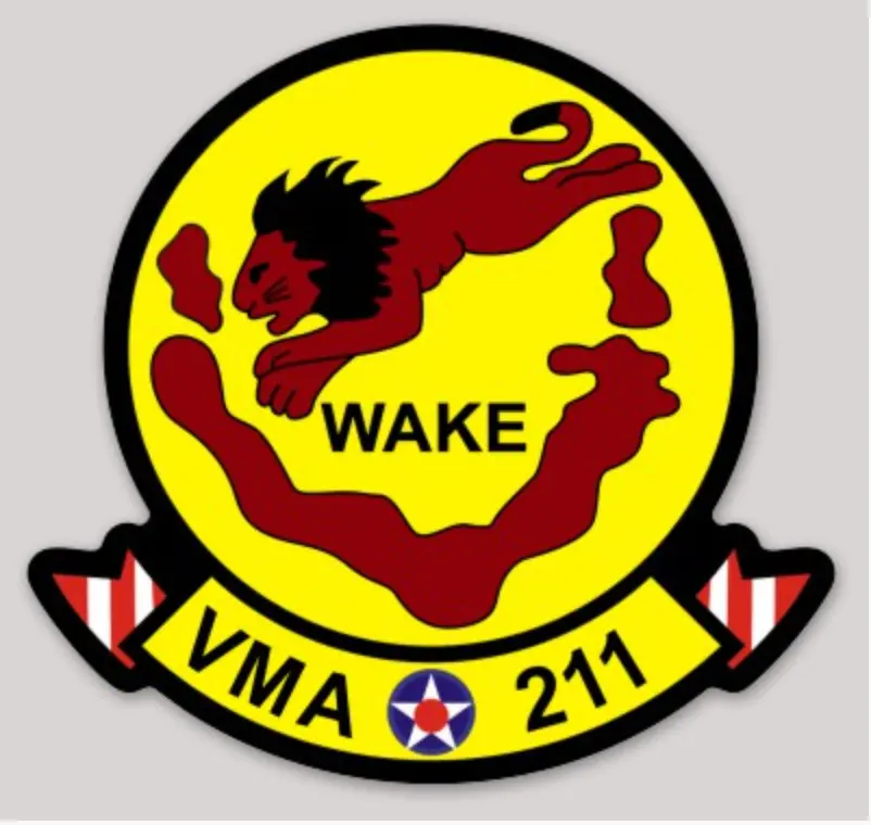 Officially Licensed Usmc Vma-211 Wake Island Avengers Sticker 1