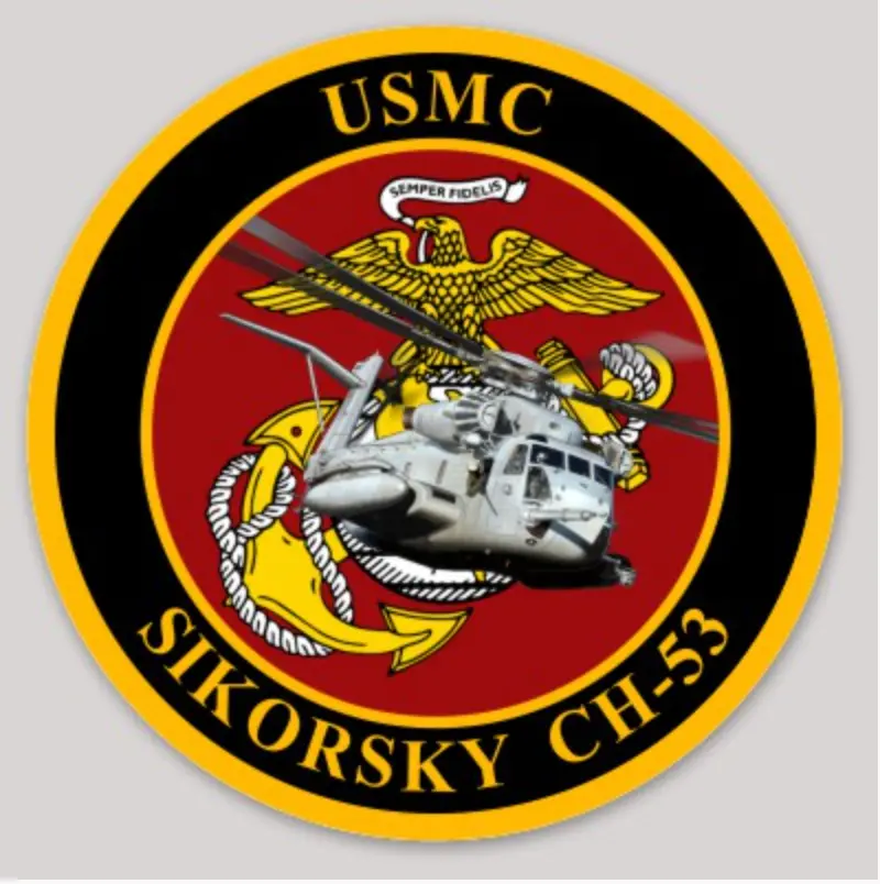 Officially Licensed Usmc Ch-53 Commemorative Sticker 1