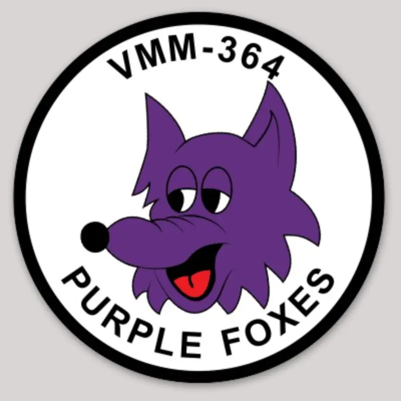 Officially Licensed Usmc Vmm-364 Purple Foxes Sticker 1