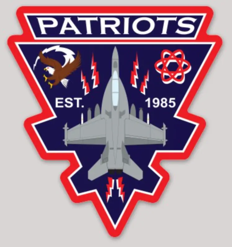 Official Vaq-140 Patriots Ea-18 Growler Squadron Sticker 1