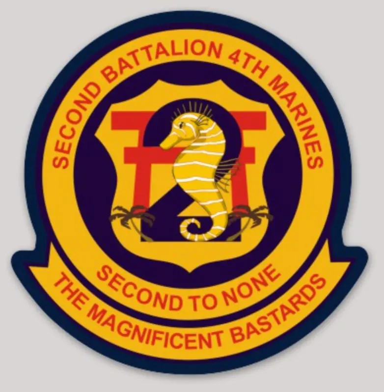 Officially Licensed Usmc 2Nd Battalion 4Th Marines Magnificent Bastards Sticker 1