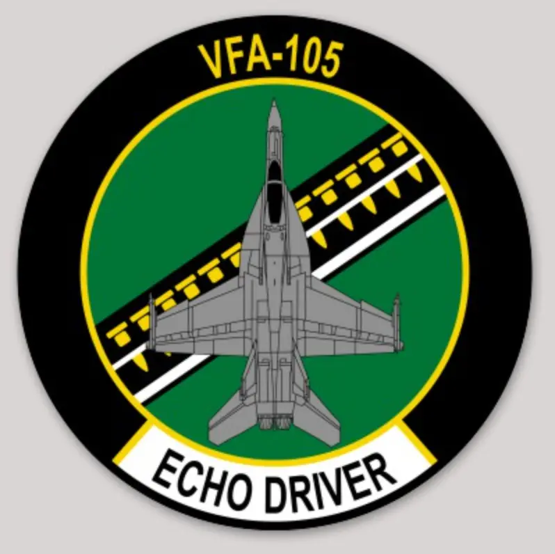Officially Licensed Us Navy Vfa-105 Gunslingers F-18 Squadron Sticker 1