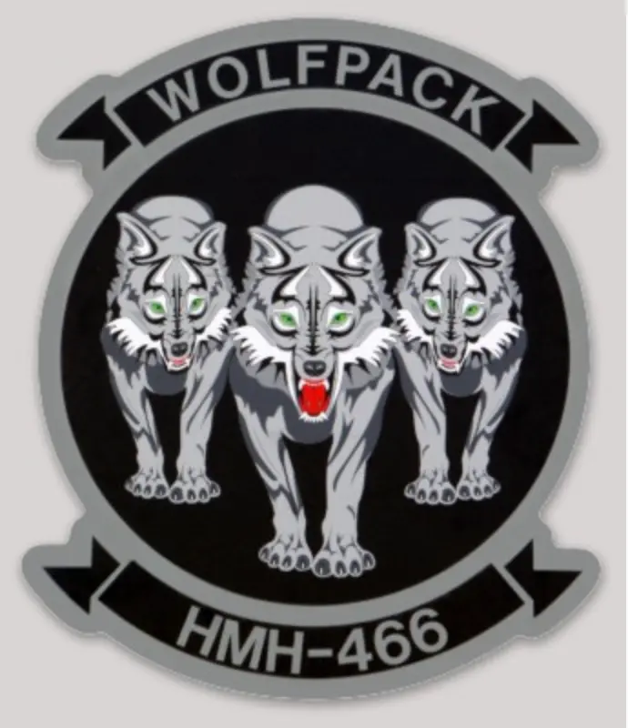 Officially Licensed Hmh-466 Wolfpack Sticker 1