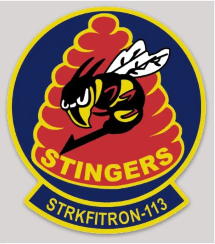 Officially Licensed Us Navy Vfa-113 Stingers Sticker 1