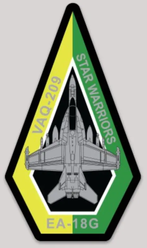 Official Vaq-209 Star Warriors Ea-18 Squadron Sticker 1
