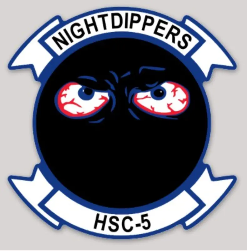 Officially Licensed Us Navy Hsc-5 Nightdippers Stickers 1