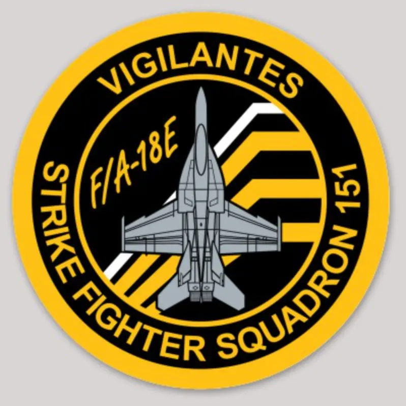 Officially Licensed Us Navy Vfa-151 Vigilantes F-18 Squadron Sticker 1