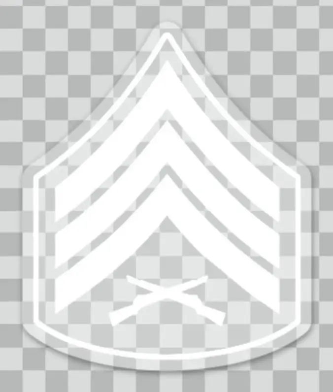 Usmc Sgt Rank Window Sticker 1