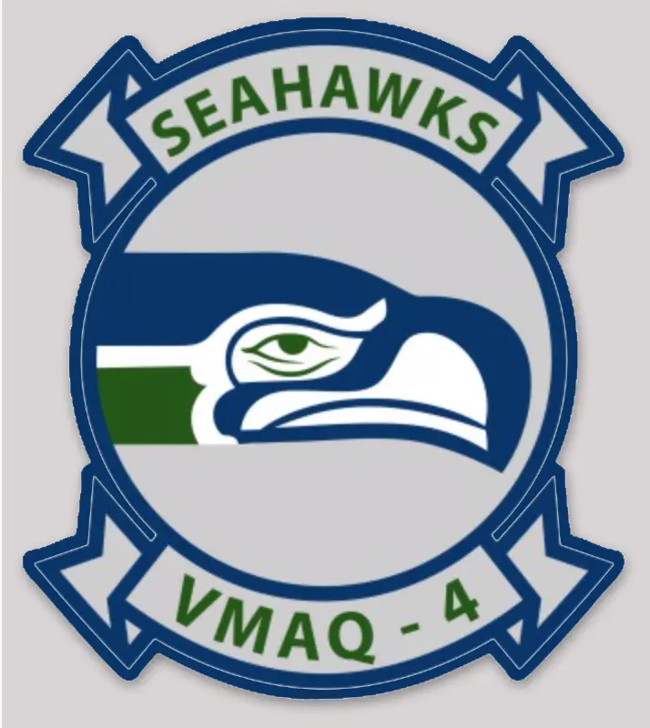 Officially Licensed Usmc Vmaq-4 Seahawks Sticker 1