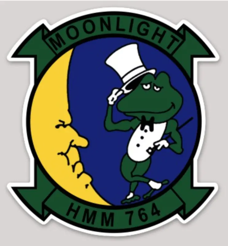 Officially Licensed Usmc Hmm-764 Moonlighters Sticker 1