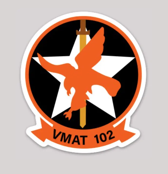 Officially Licensed Usmc Vmat-102 Skyhawks Sticker 1