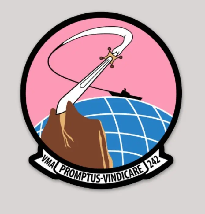 Officially Licensed Usmc Vma-242 Slashers Sticker 1