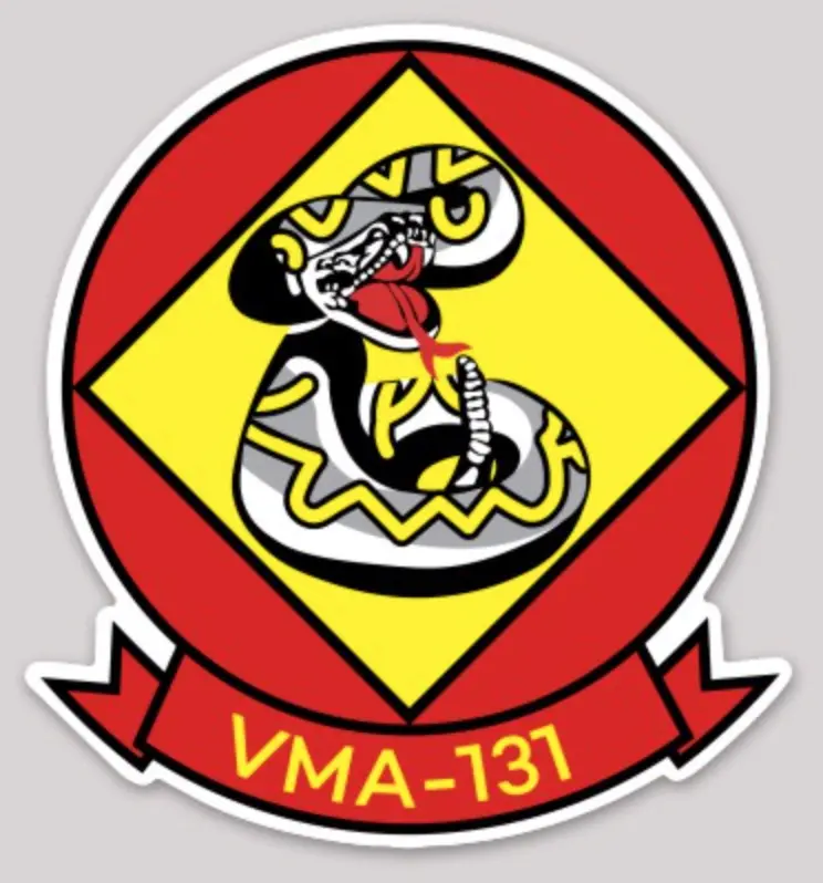 Officially Licensed Usmc Vma-131 Diamondbacks Sticker 1