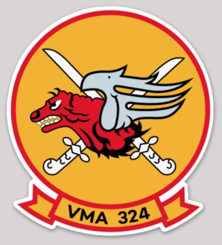 Officially Licensed Usmc Vma-324 Devil Dogs Sticker 1