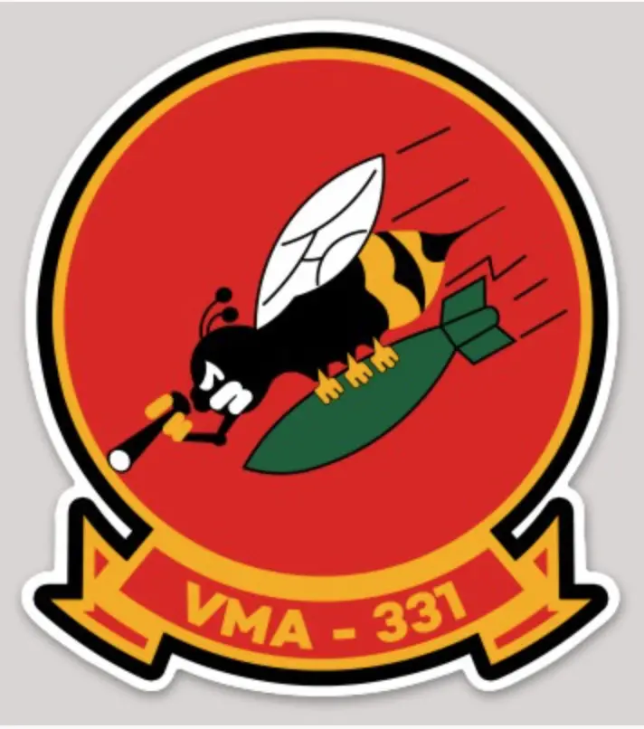 Officially Licensed Usmc Vma-331 Bumblebees Sticker 1
