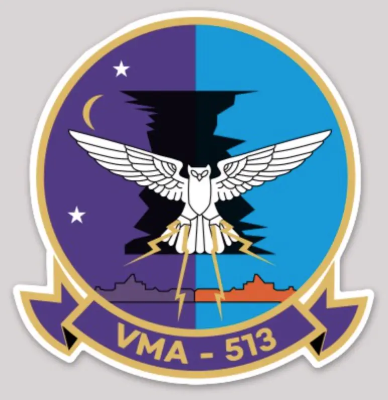 Officially Licensed Usmc Vma-513 Flying Nightmares Sticker 1