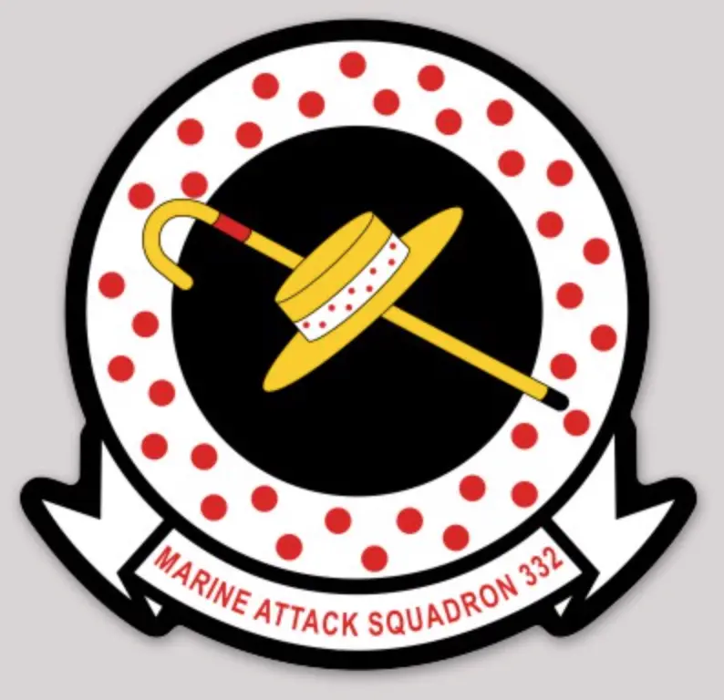 Officially Licensed Usmc Vma-332 Polka Dots Sticker 1