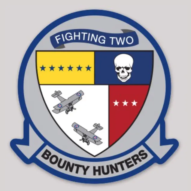 Officially Licensed Us Navy Vf-2 / Vfa-2 Bounty Hunters Sticker 1
