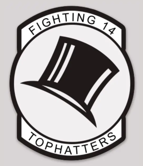 Officially Licensed Us Navyvf-14 / Vfa-14 Tophatters Sticker 1