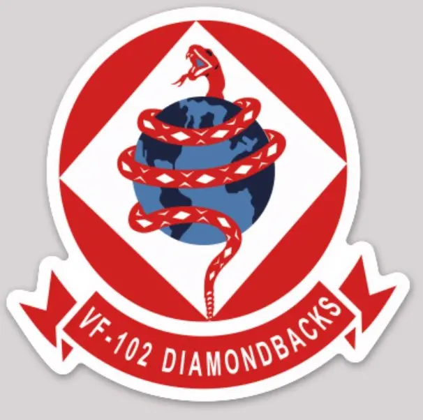 Officially Licensed Us Navy Vf-102 Diamondbacks Sticker 1