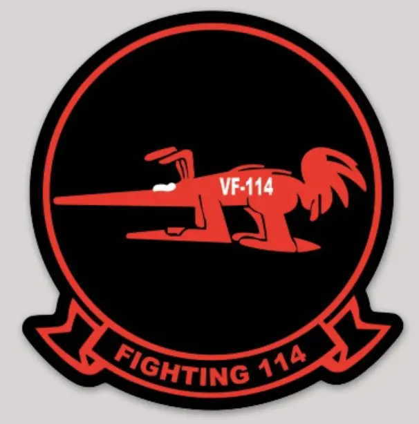 Officially Licensed Us Navy Vf-114 Aardvarks Sticker 1