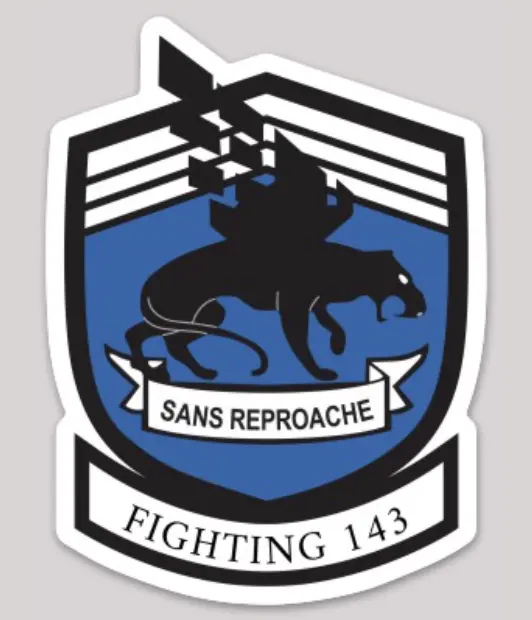 Officially Licensed Us Navy Vf-143 / Vfa-143 Pukin Dogs Sticker 1