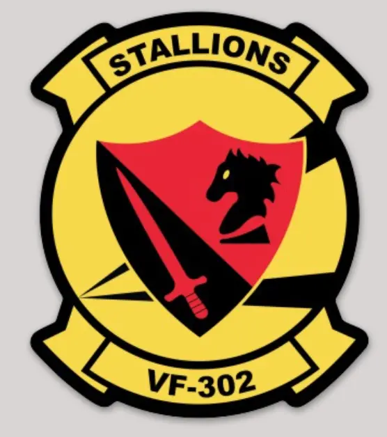 Officially Licensed Us Navy Vf-302 Stallions Sticker 1