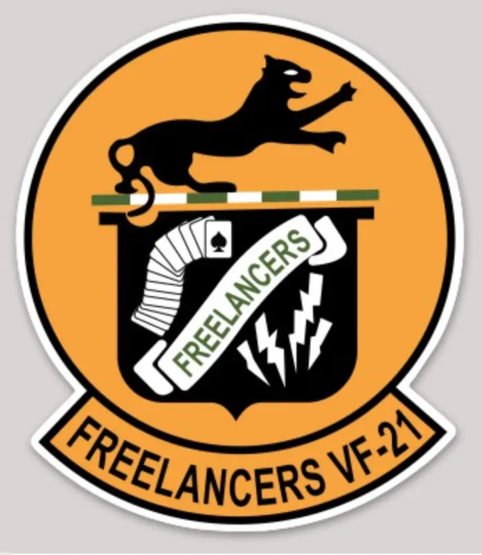 Officially Licensed Us Navy Vf-21 Freelancers Sticker 1