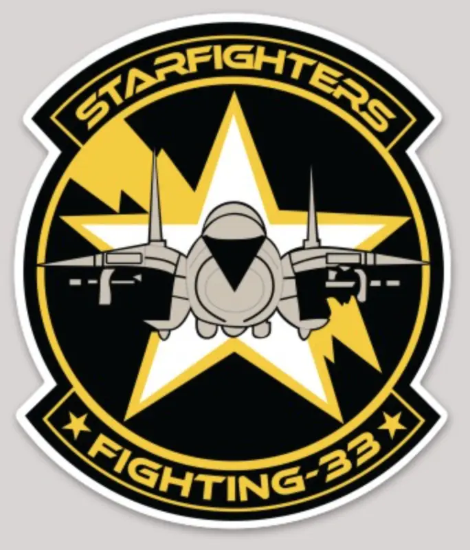 Officially Licensed Us Navy Vf-33 Starfighters Sticker 1